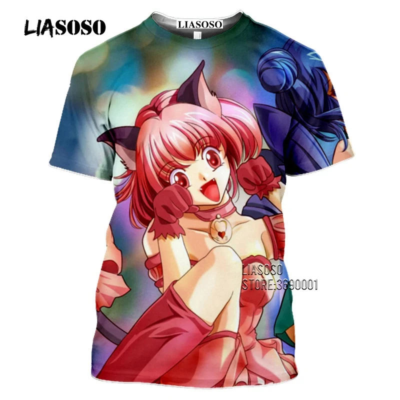 Новинка смешной графикой 3d печатных футболка короткая с героями из японского