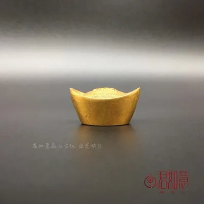 

Antique Brass Fulushou Gold Ingot Ornaments of Qing Dynasty