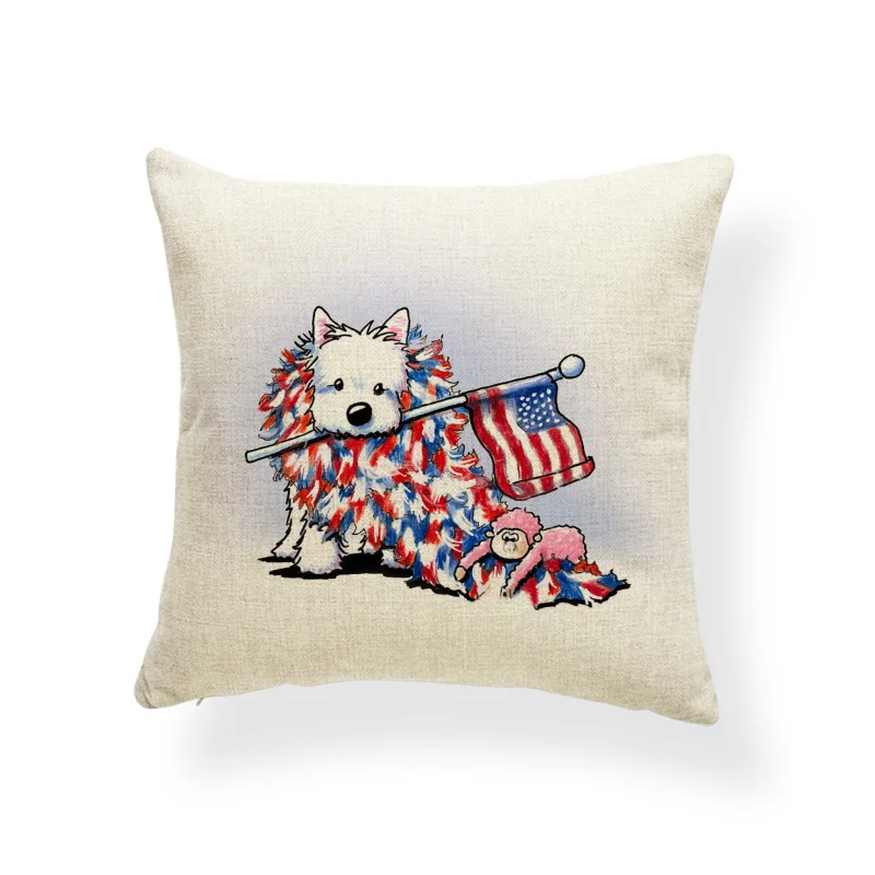 Милые декоративные наволочки из полиэстера и льна с изображением героев