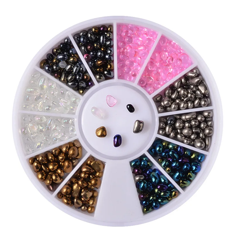 1 коробка красочные 3D желе AB акриловые колеса Декоративные наклейки для ногтей DIY