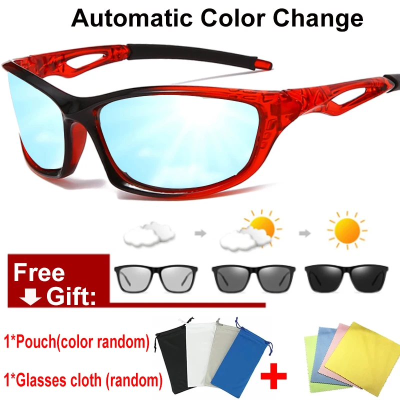 

2023 New Photochromic Polarized Sunglasses Men Car Driving Chameleon Sun Glasses Male Black Sports Goggles UV400 Oculos de sol