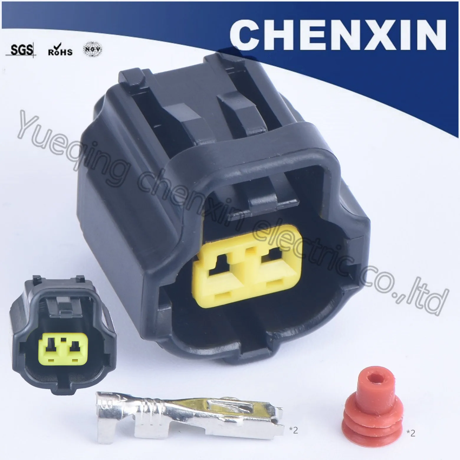 

Black 2pins car waterproof auto connectors (left upper right lower) 1.8 female 178392-6/ 178390-2