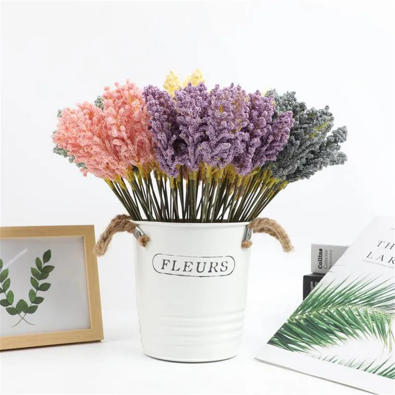 Недорогой искусственный цветок лаванды материал для дома свадьбы оптовая