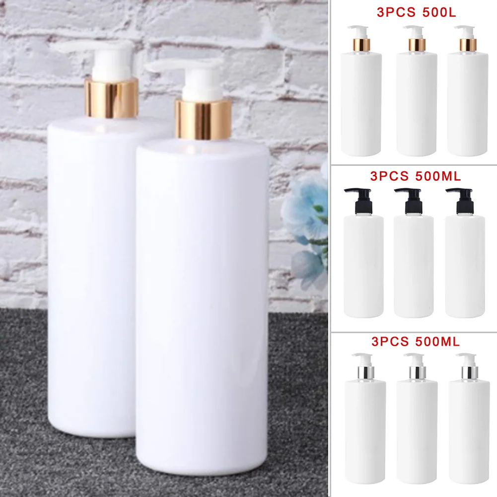 

3PCS Empty Pump Bottles PET Empty Refillable Lotion Bottles High quality