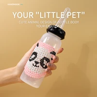 ddlg bottle abdl pacifier stick drill cartoon animal cute 600ml adult baby free creative frosted water bottle nipple pp material