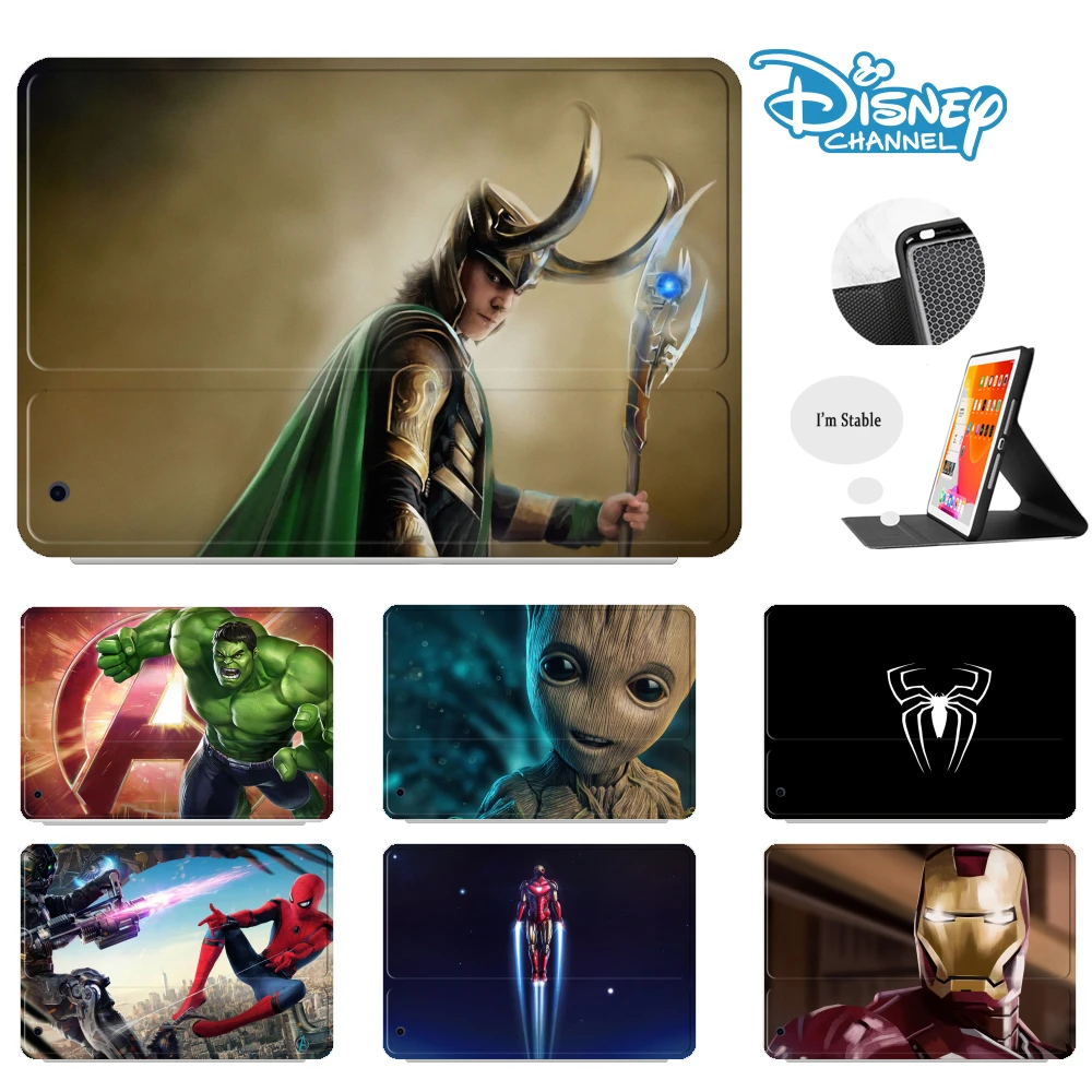 

iPad Air 4 10.2 Case 9th 8th Generation Mini 6 Mini 5 iPad Air 4 2020 case 10.9 inch Marvel Avengers Spider man Groot
