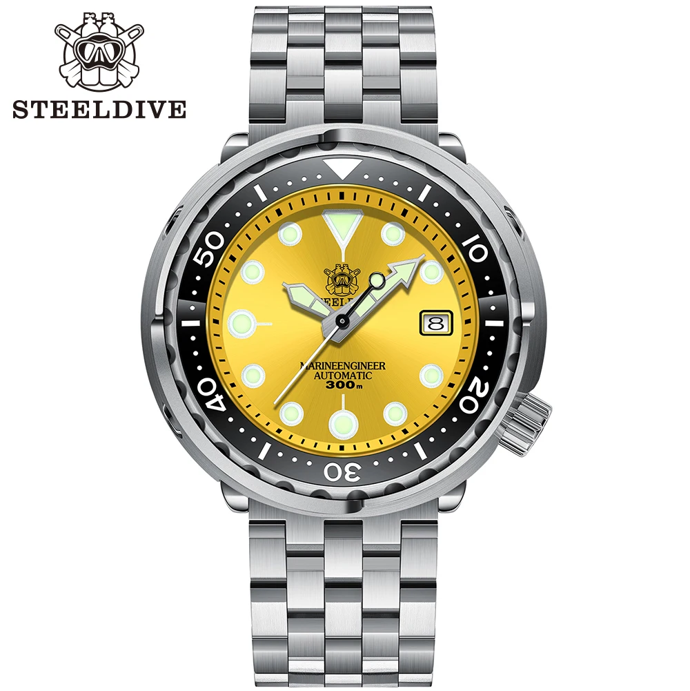 

MARINEENGINEER Tuna Watch Steeldive SD1975 Stainless Steel Sapphire Glass Mechanical NH35 300m Wristwatch Dive Watch Gift