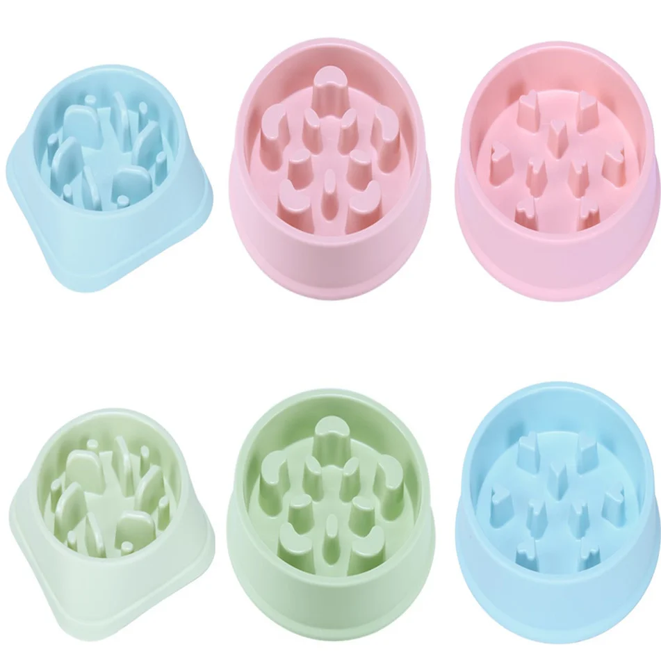 

Dog Slow Eating Training Bowl for Puppy Kitten Plastic Food Feeding Bowl Pet Avoid Choke Feeder Pet Dog Training Bowls