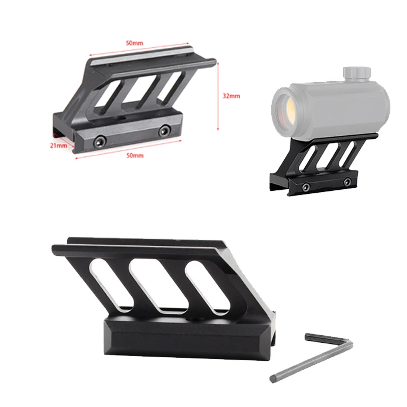 

Scope Riser Mount For Red Dot TI / T-1 T2 / T-2 TR02 1"High Profile Heightening 21mm Picatinny Weaver Rail For Airsoft Hunting