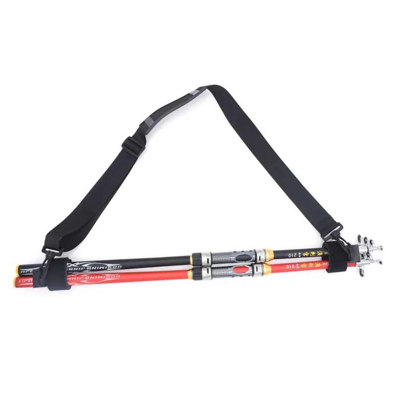 

Fishing Rod Tackle Shoulder Strap Belt Adjustable Pole Carry Strap Sling Band Travel Tackle Shoulder Belt Fishing Rod