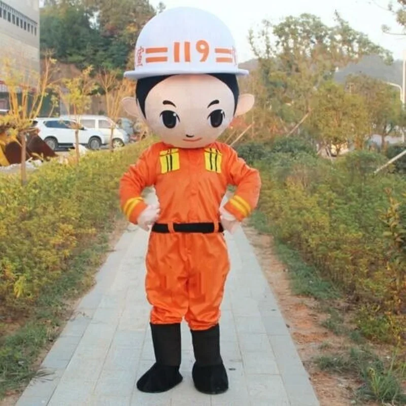 Костюм пожарного талисмана костюм косплей вечеринка игра платье наряд Хэллоуин
