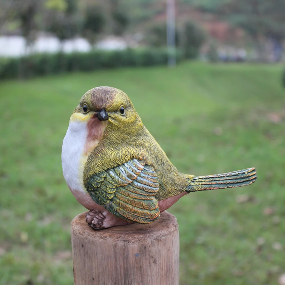 4 шт./партия симпатичные декоративные украшения из смолы скульптура птицы в виде