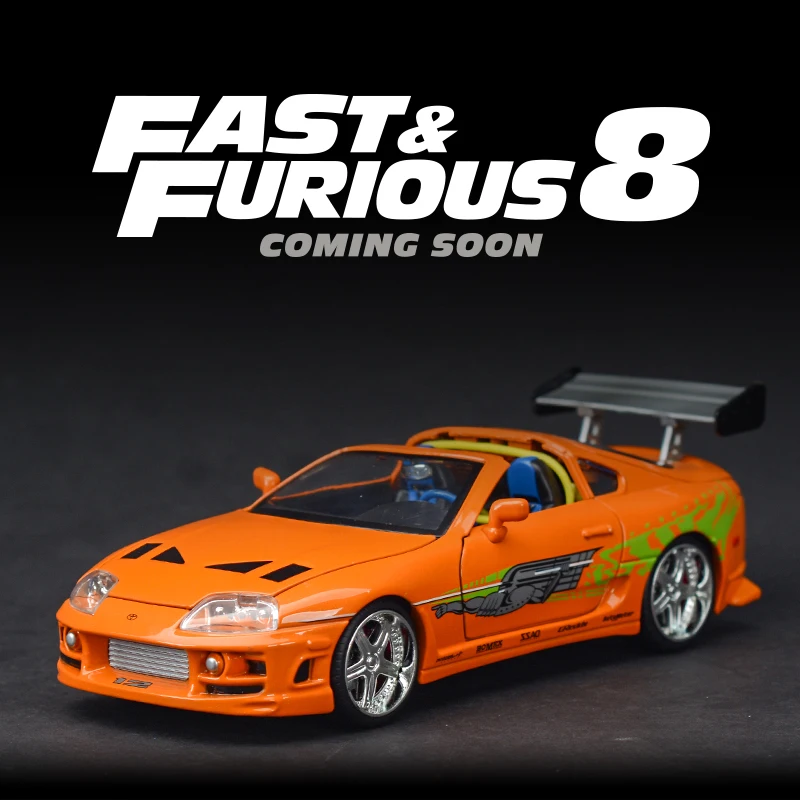 

1:24 Toyota Supra 1995 Alloy Car Model Diecast Toy Vehicle High Simitation Cars Toys For Children Kids Gifts Collection