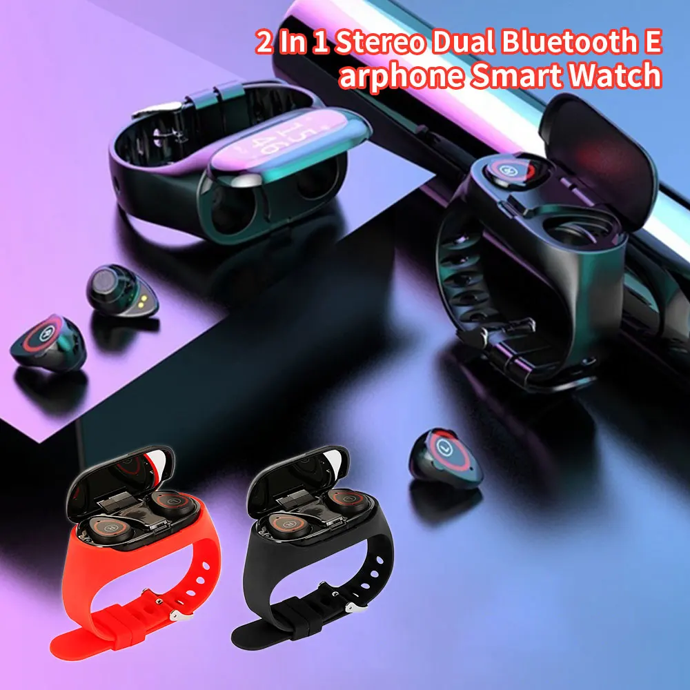 Willkey M1 Smart Watch With Bluetooth Earphone Headphones Heart Rate Monitor Wristband Long Time Standby Sport Bracelet | Электроника