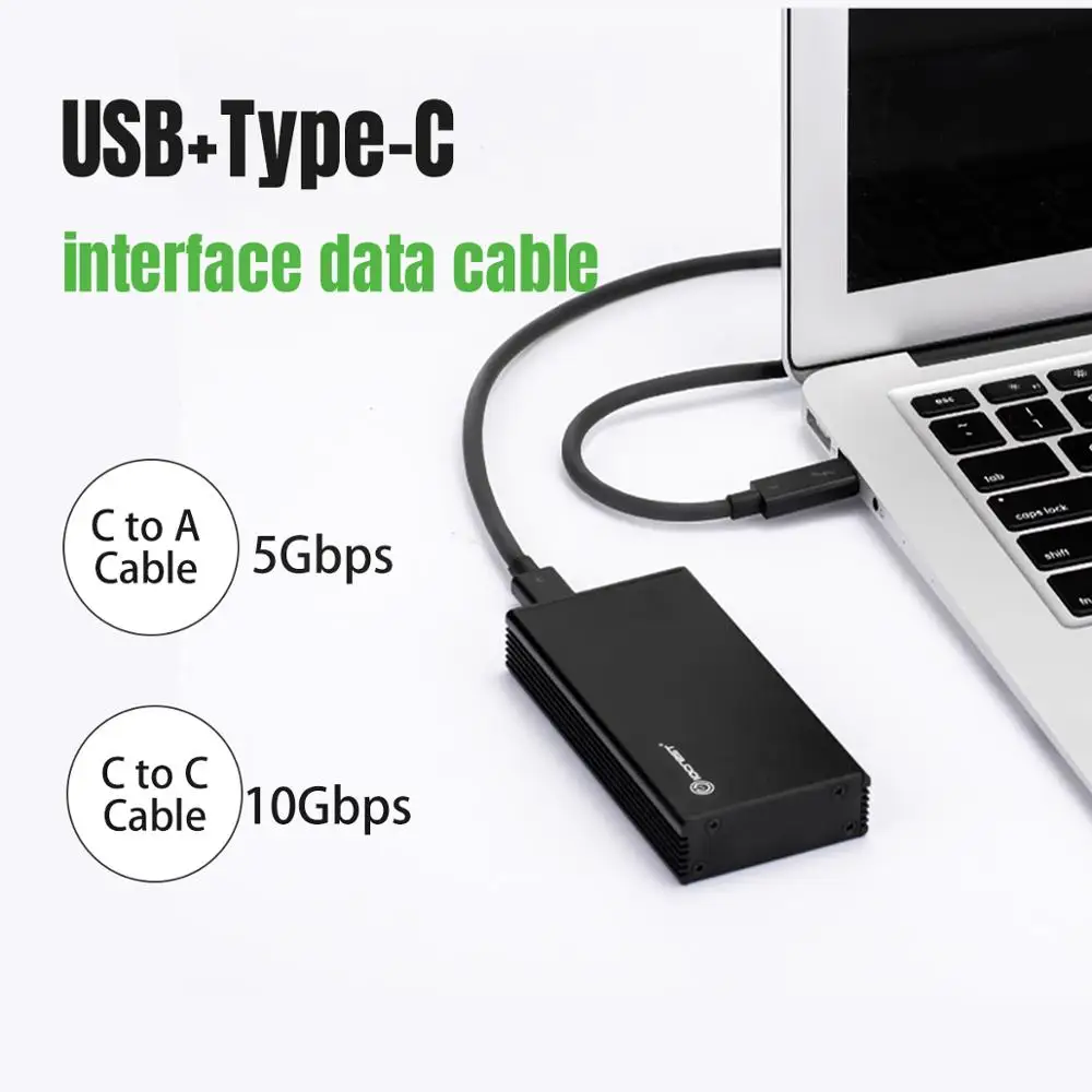 Корпус iocest NVMe Type c USB3.1 для мобильного жесткого диска чехол HDD JMS583 к M.2 M Key Pcie SSD