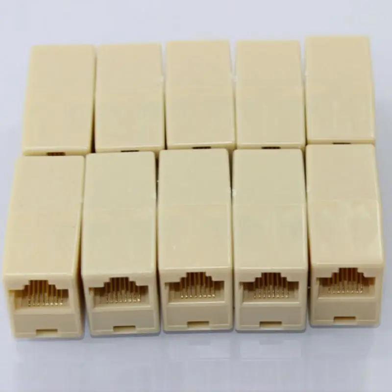 10 шт./лот сетевой Ethernet Lan кабель Joiner двусторонний 8 контактов соединитель муфты RJ45