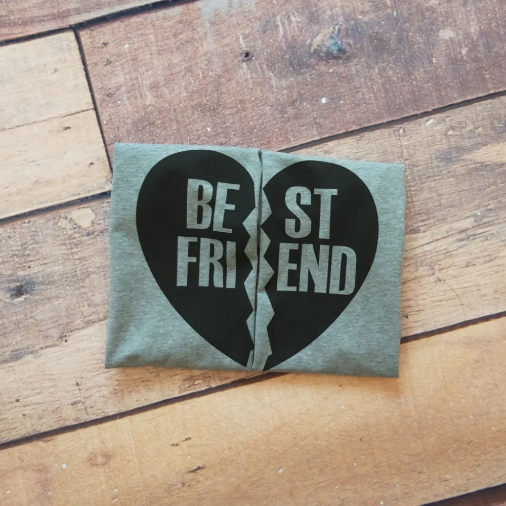 Модная Детская футболка с коротким рукавом из хлопка принтом Лучший Друг высокое