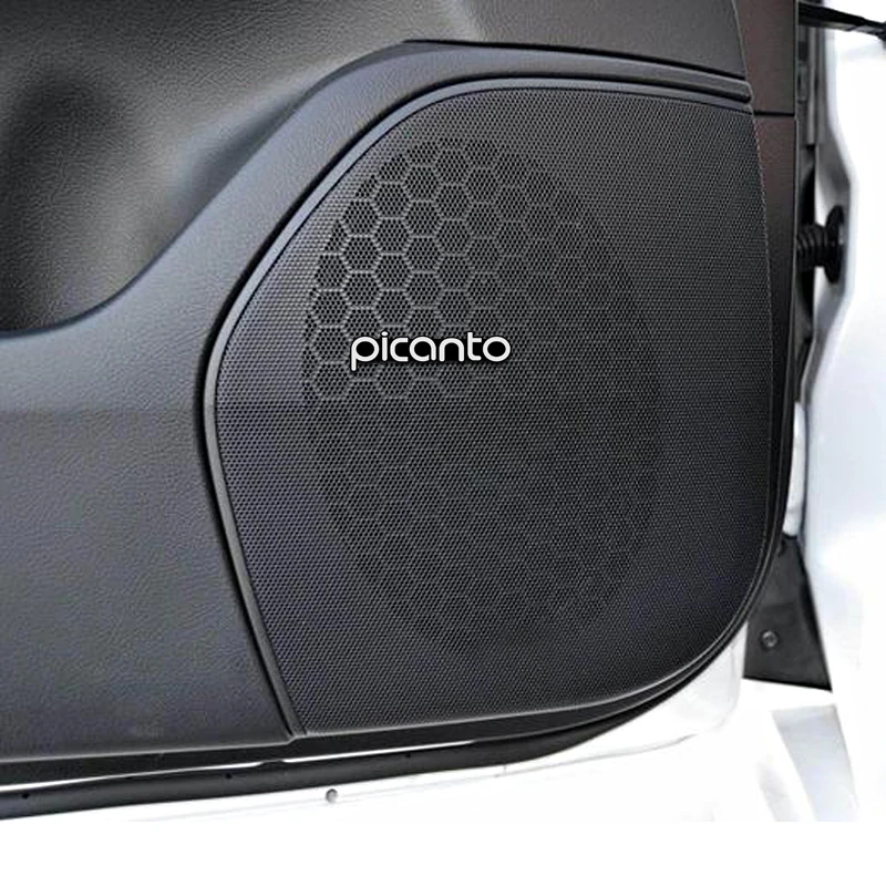 4 шт. 3D алюминиевый динамик стерео значок эмблема наклейка для KIA Picanto 2017 2018 2019