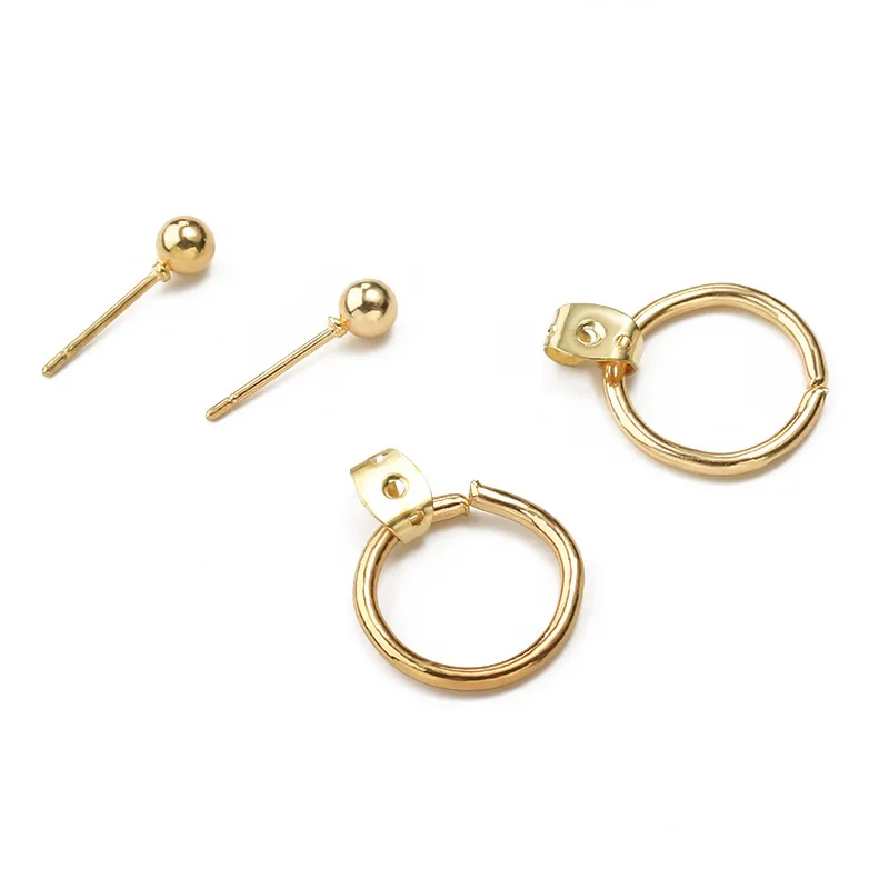 Новые Модные Простые геометрические круглые металлические серьги золотистого