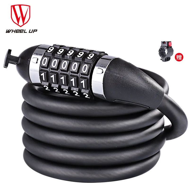 

1.8m Safe Key Security Lock Bicycle Theft Road MTB for 1.2m Bike UP Anti Password Bike Steel Lock WHEEL Bicycle Lock Steel Wire