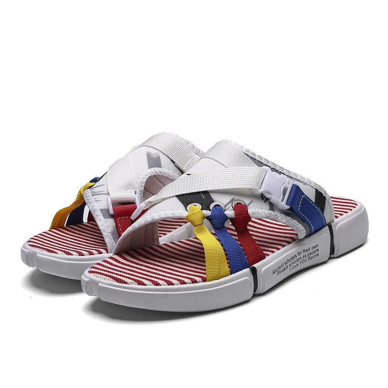

Hot Sale Men Woman 2021 Summer Fashion Slippers Outdoor Beach Shoes Colorful Soft Home Sandals Non-Slip Comfotable Size 38-45