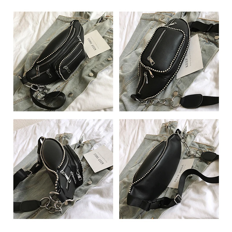 Прямая поставка модная черная сумка для телефона ежедневного использования