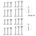 Кольцо-гвоздик для пирсинга женское из нержавеющей стали, 16 г, с кристаллами, Монро, для губ, завитка ушной раковины, Козелка, серьги, Надеваемые На ушной хрящ