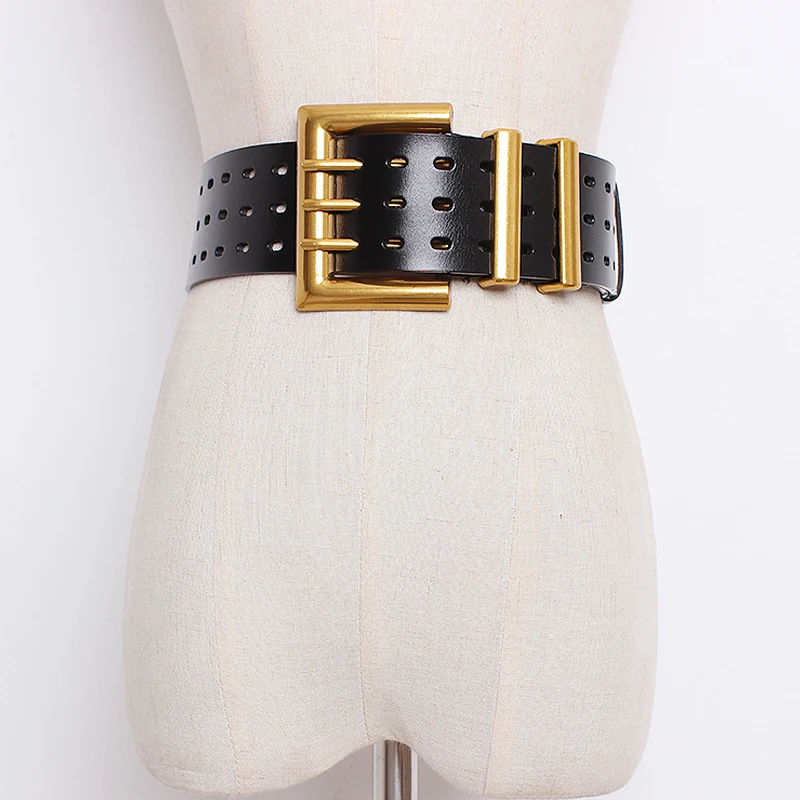 Wide Corset Belt Female Waist Designer Belts For Women High Quality Genuine Leather All Match Cloth Cummerbunds Plus Size Strap
