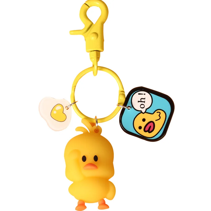 Новые милые брелоки в виде животных с желтой уткой милый креативный