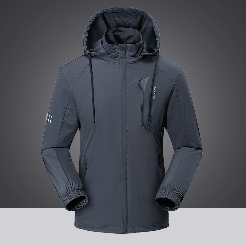 

Spring Autumn Thin Waterproof Jackets Camping Climbing Hiking Outdoor Men Hunting Military Shark Skin SoftShell Sports Coat
