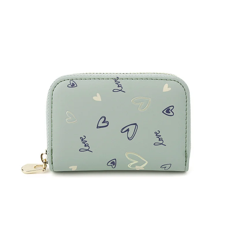Мода любовь сердце кошелек печать простая молния мульти-карта мелочь монета