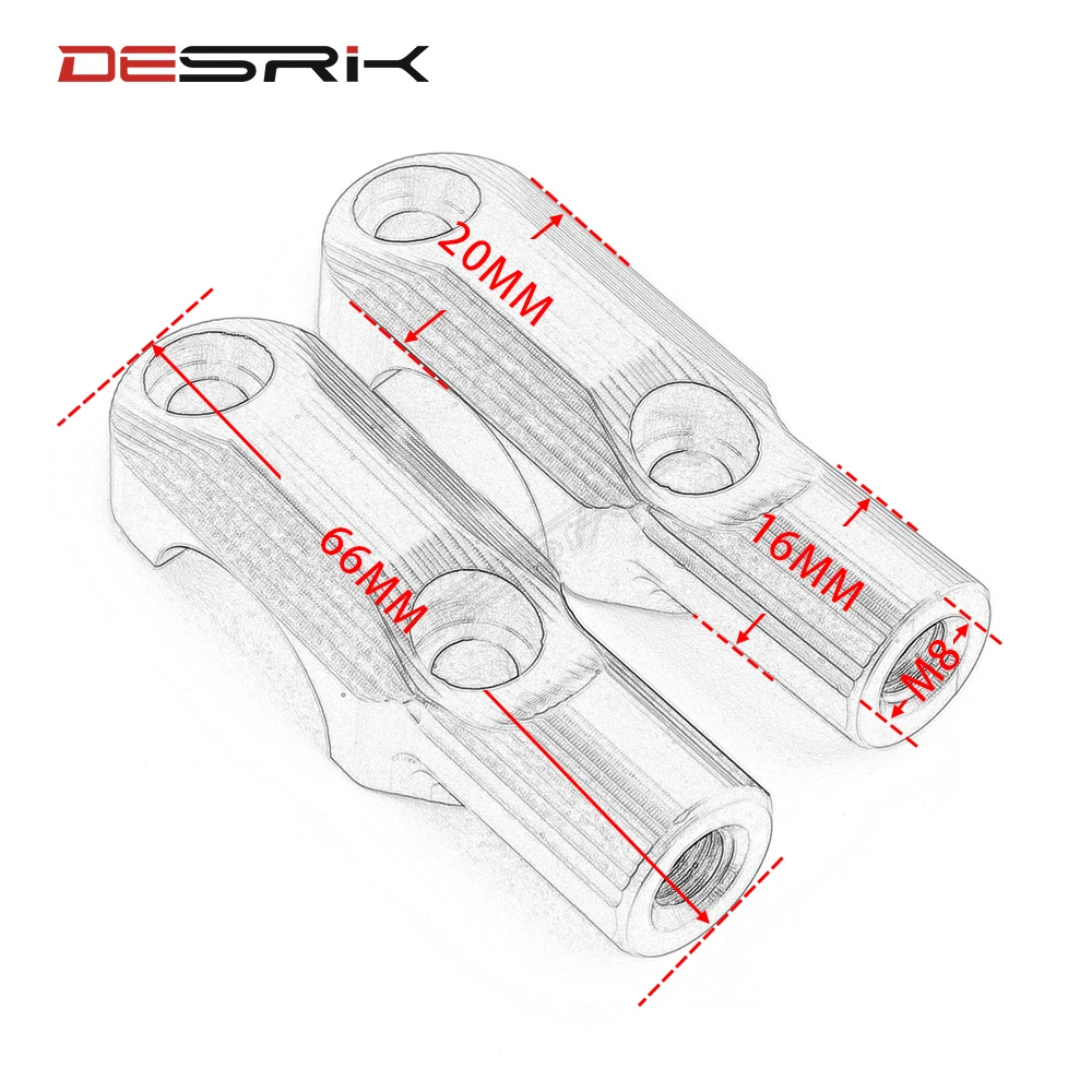 

DESRIK For KTM 790 Adventure R/S 2019 2020 Motorcycle Handlebar CNC Master Cylinder Mirror Adapter 790 Adv Accessories
