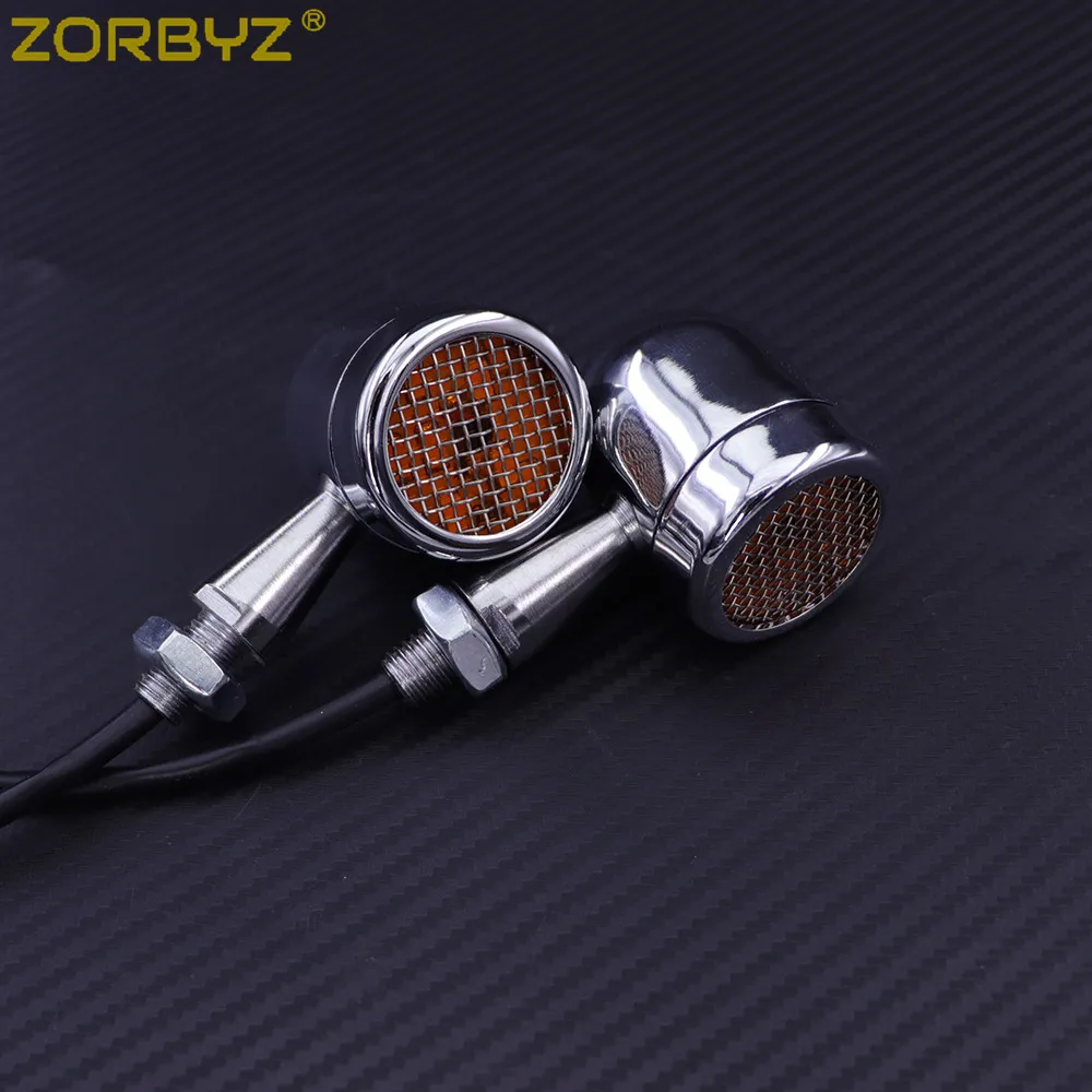ZORBYZ 1 пара металлических мотоциклетных хромисветодиодный светодиодных