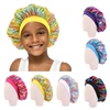 New Fashion Hair Bonnet Satin Silky Big Bonnet for Kids Hair Accessories Children Sleep Cap Headwrap Hat 1