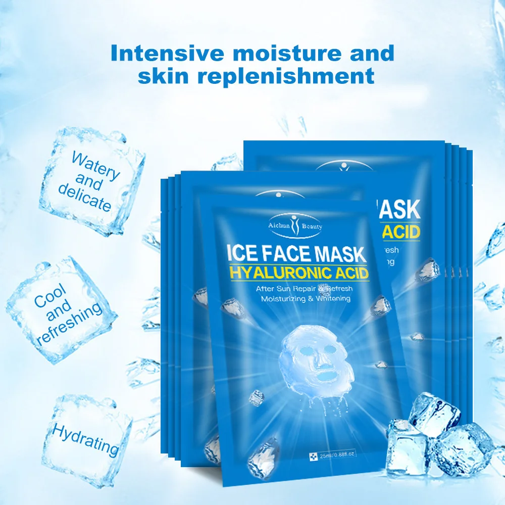 Squalane ICE face mask корейская косметика увлажняющая отбеливающая маска для лица от
