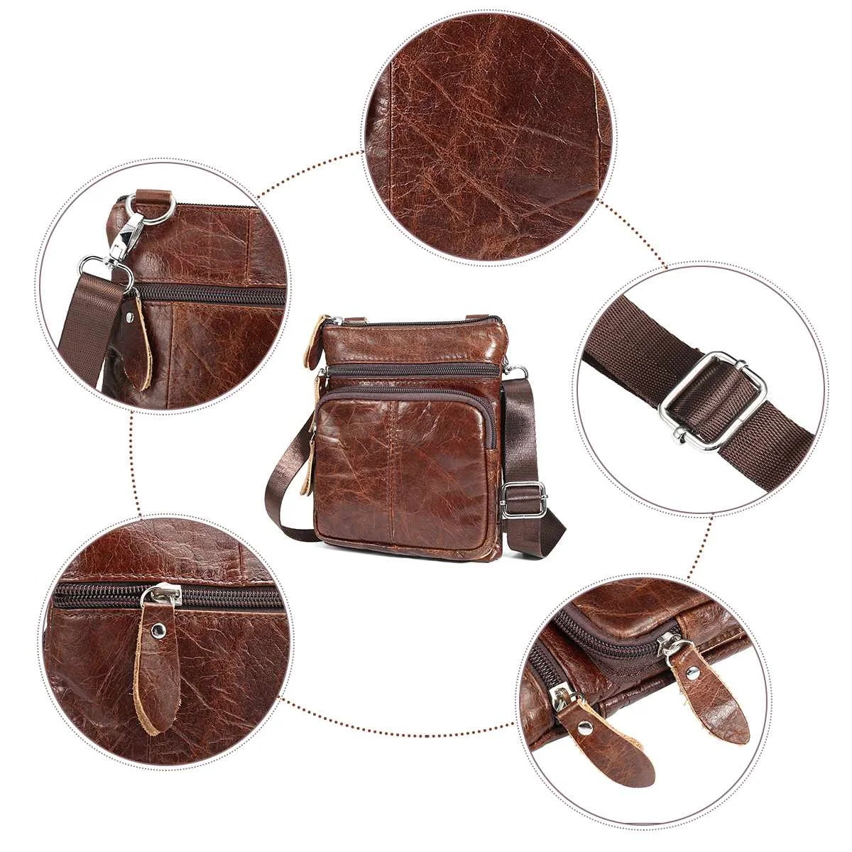 

New Messenger Women Men Bag Retro Shoulder Crossbody Genuine Leather Office Work Business Briefcase For Handbag Male Portafolio
