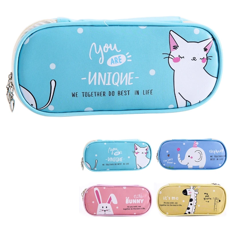 

Cartoon Animal Stationery Bag Pencil Case Cute Girl Boys Stationery Pen Bag Storage Holder|Pencil Bags 9.5*21*5cm New Gift