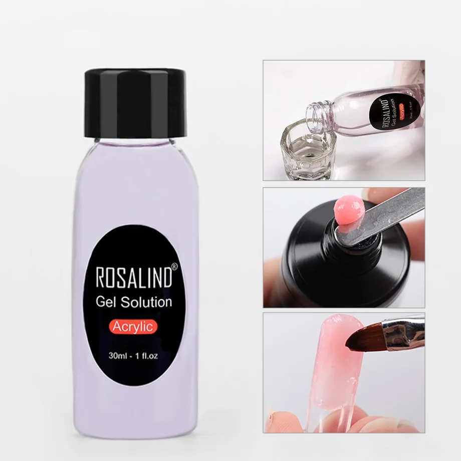 ROSALIND Gel Nail Kit With UV Lamp 15ml Poly Extension Finger Art Manicure Acryl Semi Permanent Varnish Hybrid | Красота и здоровье