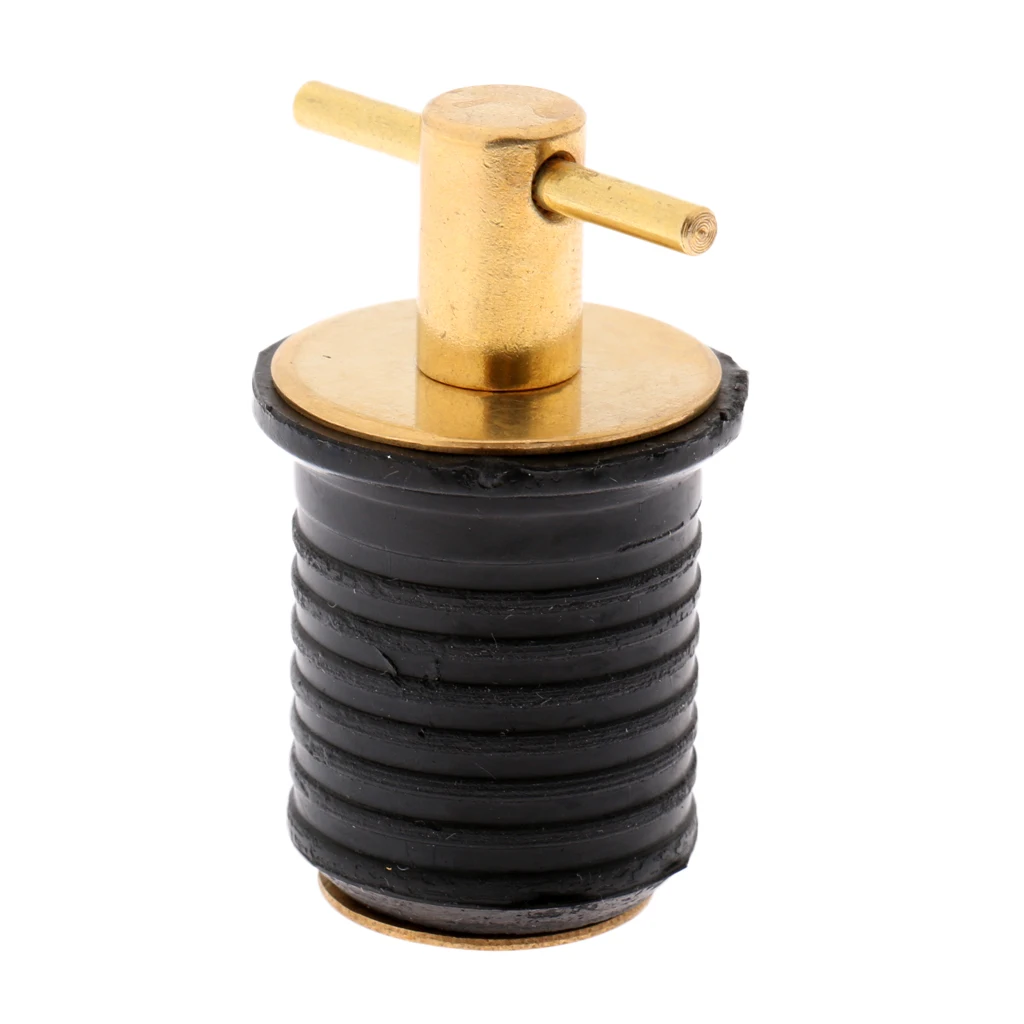 

24mm Brass Rubber Twist Turn Drain Plug for Boats Livewell Baitwell