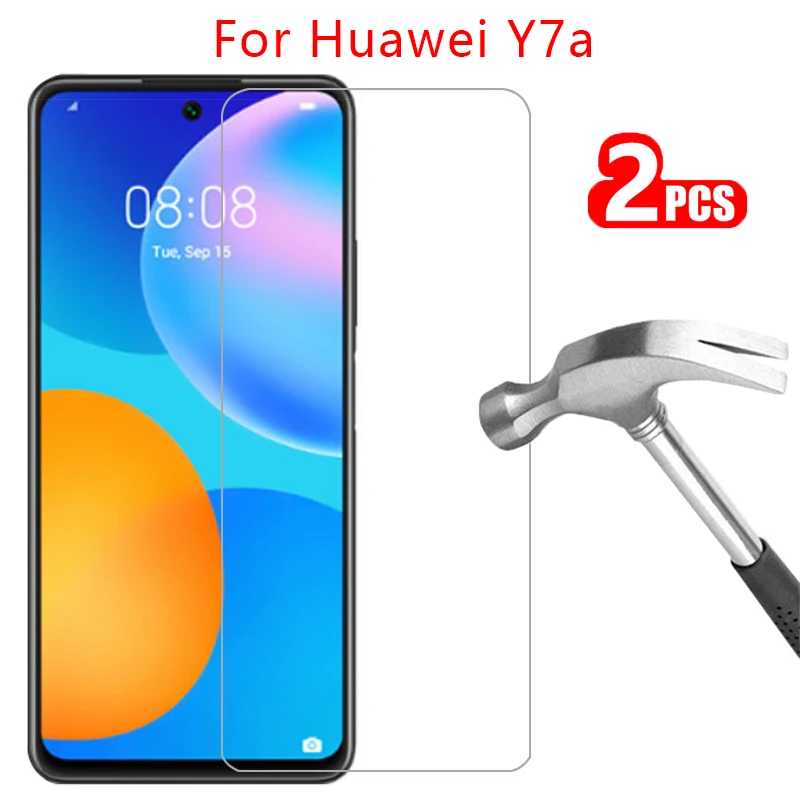 

protective glass for huawei y7a screen protector tempered glas on huaweiy7a y 7a 7 y7 a safety film huawey huwei hawei huawe 9h