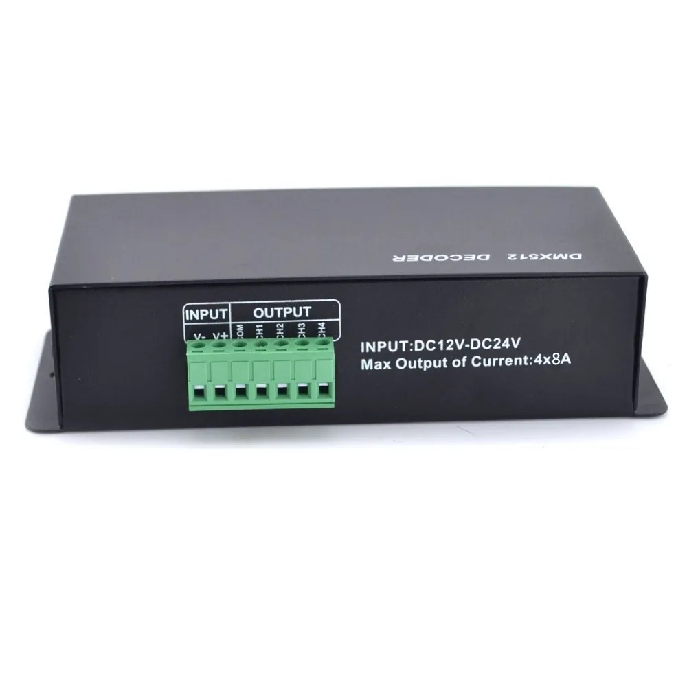 DMX512 светодиодный декодер сигнал RGB RGBW контроллер DC12-24V 8A * 3 канала 4 бесплатная