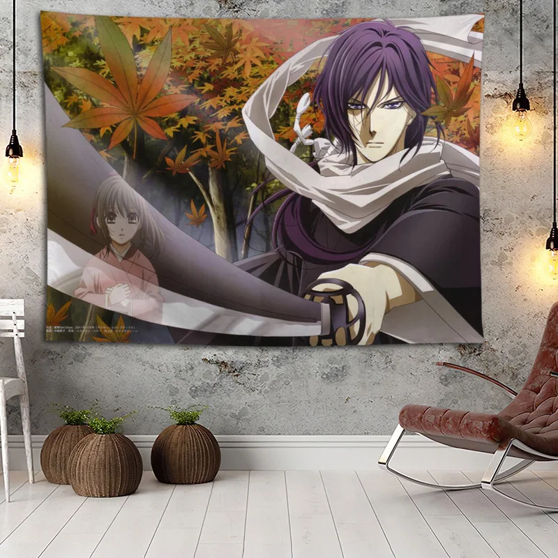 

Hot Sale Custom Anime Hakuouki Printed Tapestry Background Decorative Tapestry Various Sizes Wall Hanging Decor