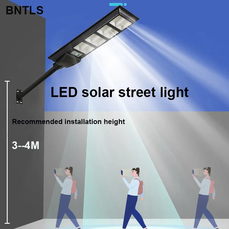

NEW 30W 60W 90W 120W Integrated LED solar street lamp solar panel, light control + human body induction solar Lamp
