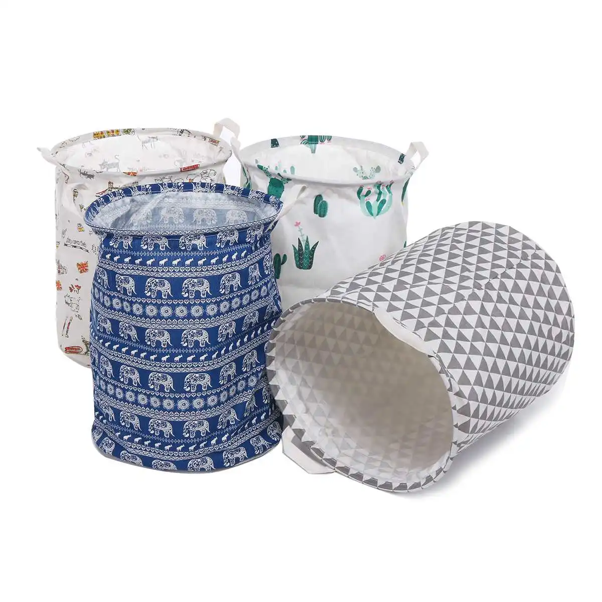 

35x45cm Large Capacity Home Laundry Basket Clothes Storage Bag Collapsible & Convenient for Bedroom Closet Toys Laundry