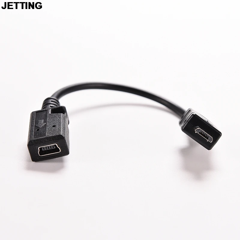 

JETTING 17cm Micro USB male to Mini USB female Data Sync Charge Adapter Cable TSC Drop Shipping
