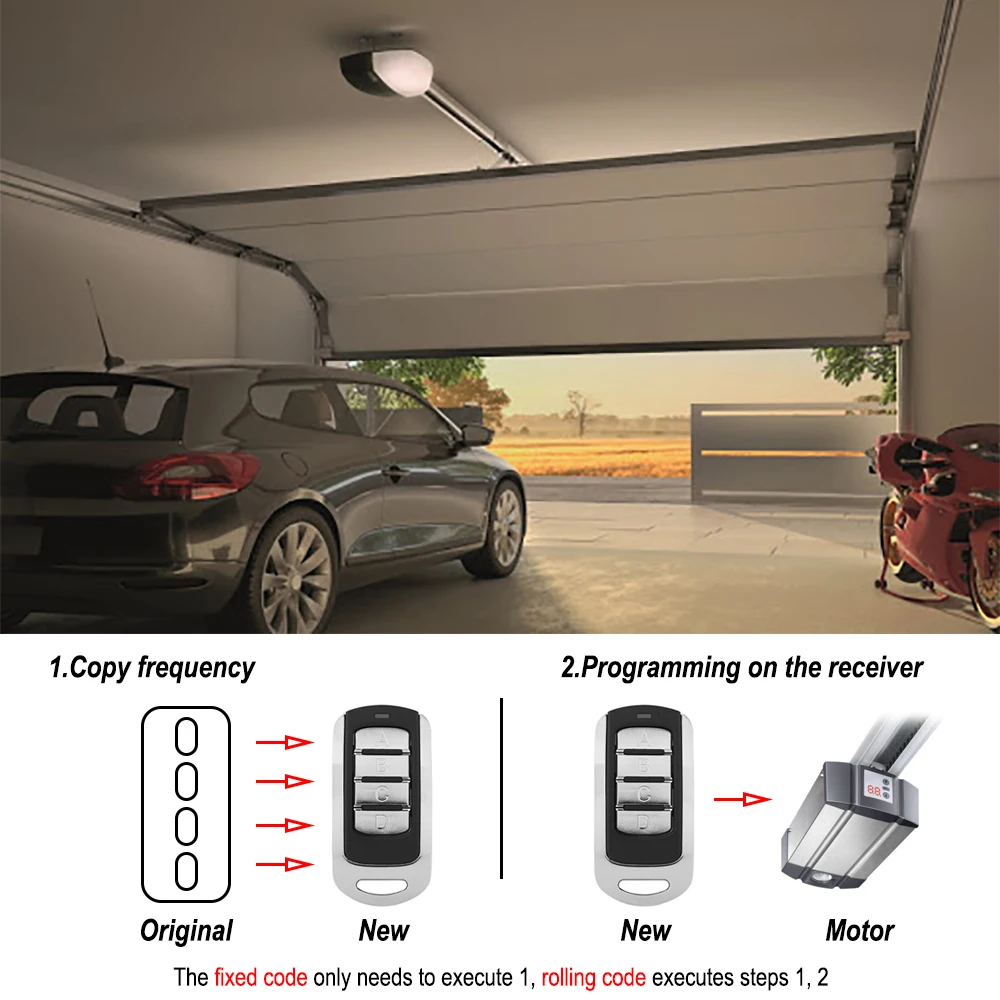 

Gate Control Marantec 868 433 MHz Garage Door Remote Control Key Duplicator For Marantec Garage Door Gate Opener IPX6 V15.0