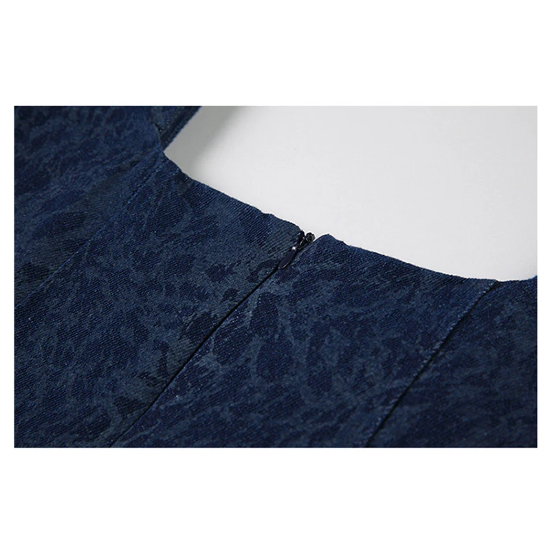 

2021 Summer Women Dresses High Waist Casual Women's Clothing Sexy Back Zipper Chic Fashion Puff Sleeves Dress Vintage Sundress
