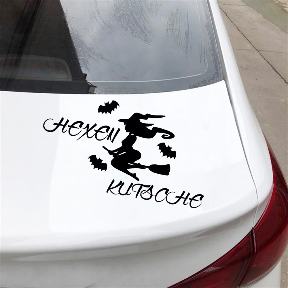 

Car Sticker Witch Bat Wal Sticker Bonnet Quote Wall Decal Home Decor For Car Kids Bedroom Vinyl Art Mural DW13037