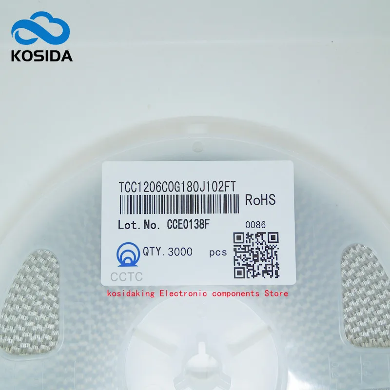 1 Катушка/лот 1206 3216 180J 18PF 5% NPO 50 в 100 250 630 1000 кв 2000 2 кВ 3000 3 высоковольтные