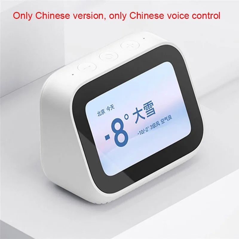 Bluetooth Колонка Xiaomi AI с сенсорным экраном 5 0 цифровой дисплей будильник Wi-Fi умная